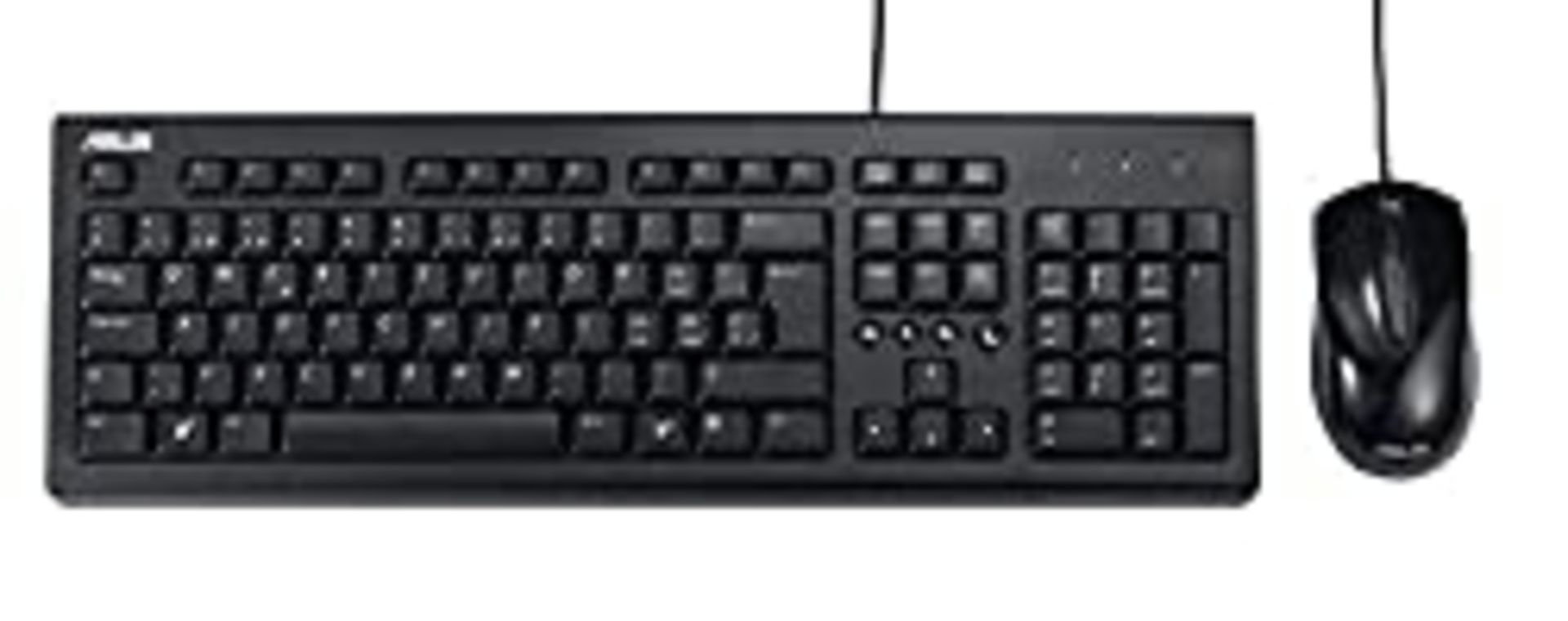 RRP £26.79 ASUS U2000 Wired Keyboard and Mouse Bundle - Black