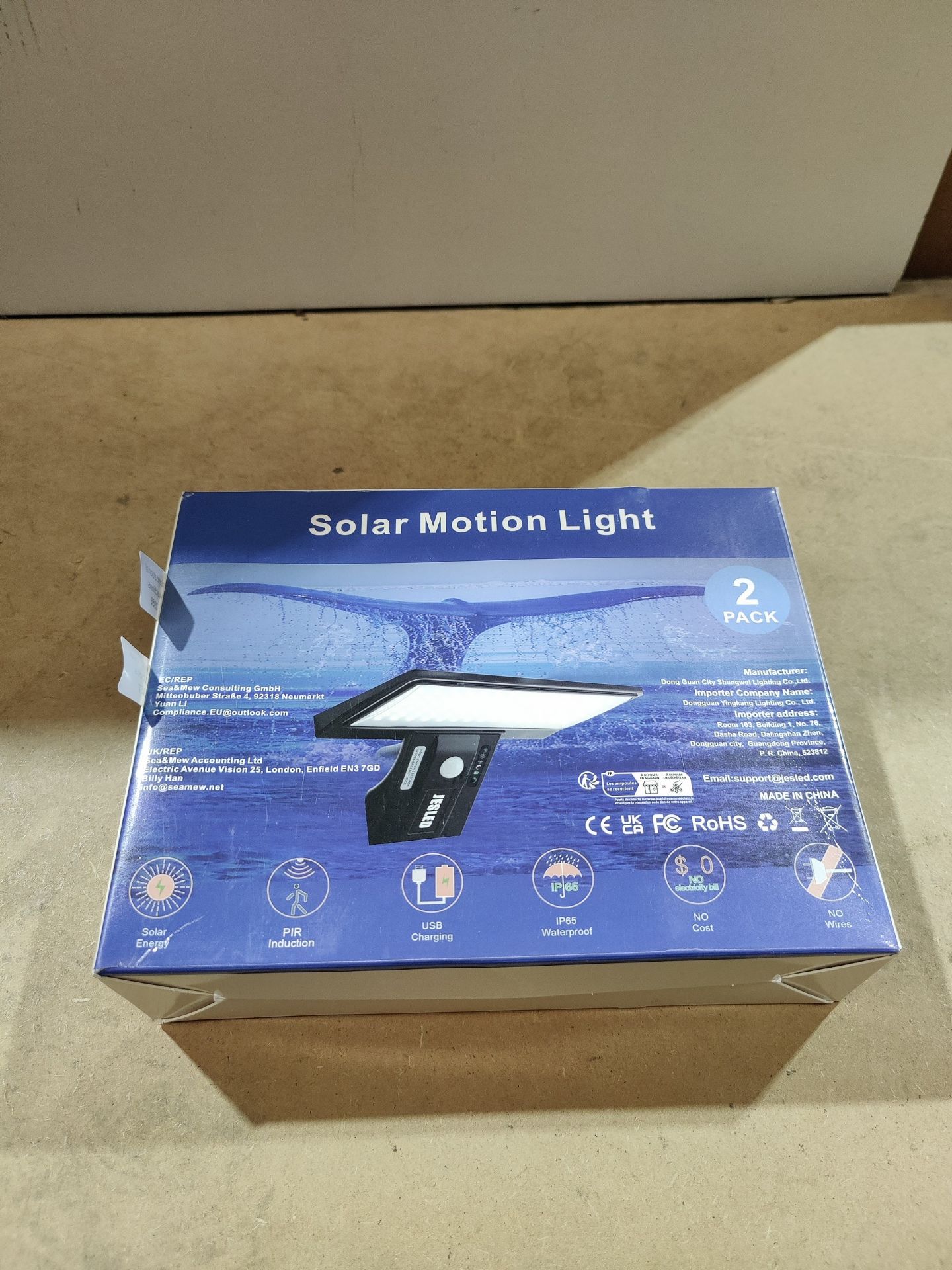 2 Items In This Lot. 2X JESLES SOLAR MOTION LIGHT