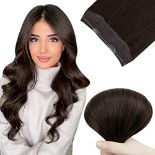 RRP £42.03 Easyouth Wire Hair Extensions Human Hair Brown Wire