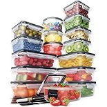 RRP £31.33 Chef's Path Set of Storage Boxes Plastic Storage Boxes with Practical Lid