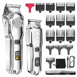 RRP £45.65 Hatteker Hair Clipper & Trimmer Set for Men IPX7 Waterproof