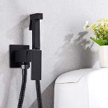 RRP £50.25 Onyzpily Bidet tap Black Sprayer Wall Mounted Brass