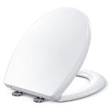 RRP £32.85 MUJIUSHI Soft Close Round Toilet Seat with One Button