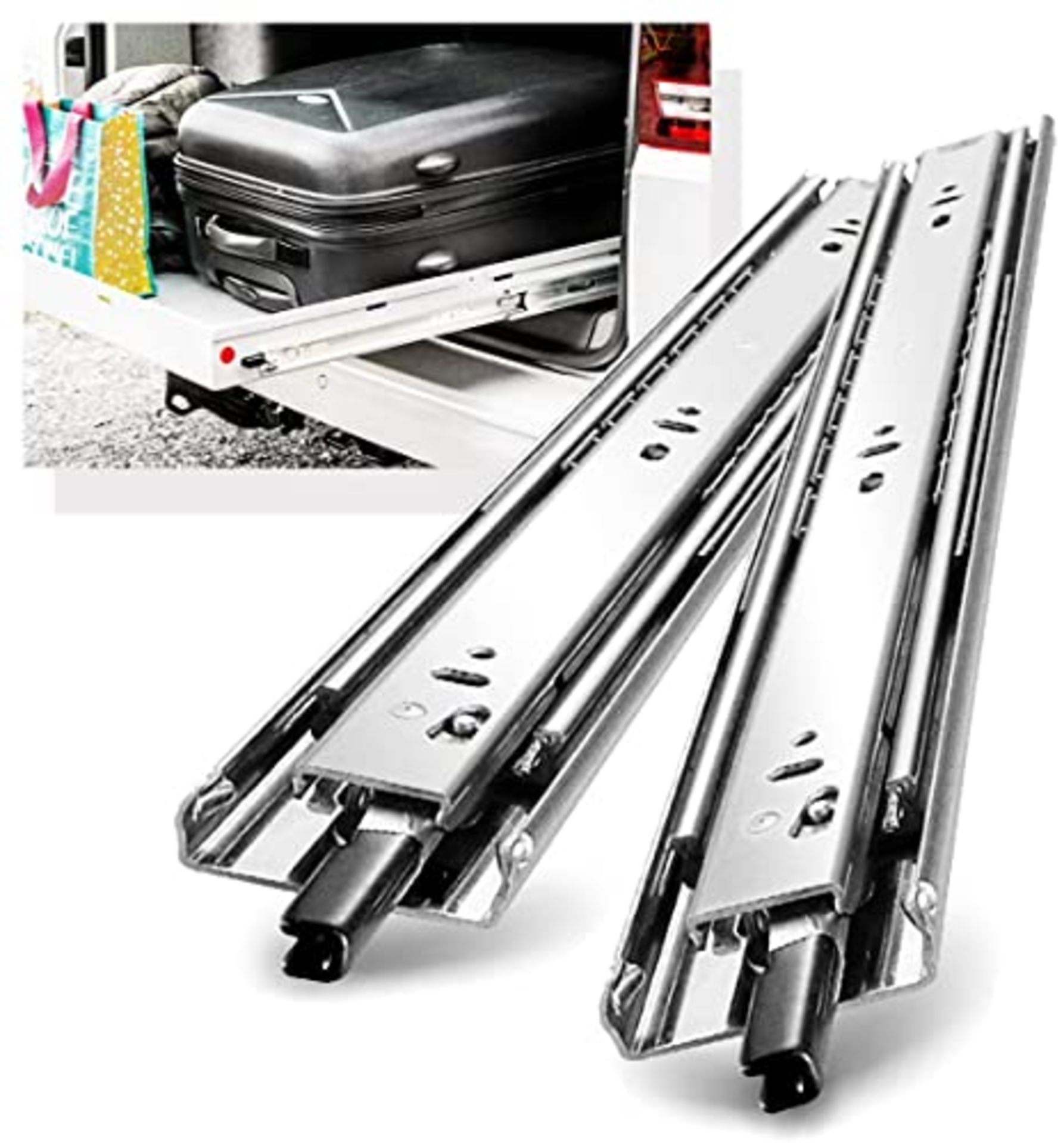 RRP £59.49 YENUO With Lock Heavy Duty Drawer Runners Slides Full
