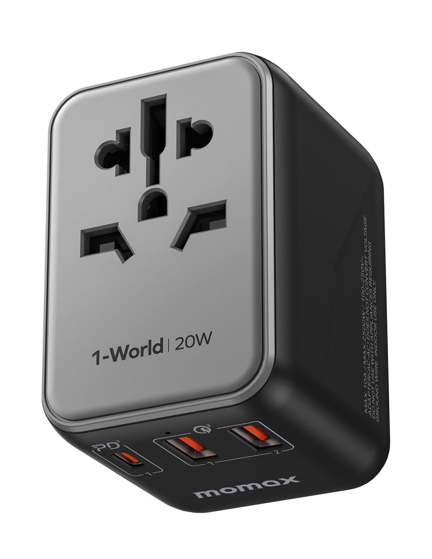 RRP £22.82 MOMAX Travel Plug Adapter