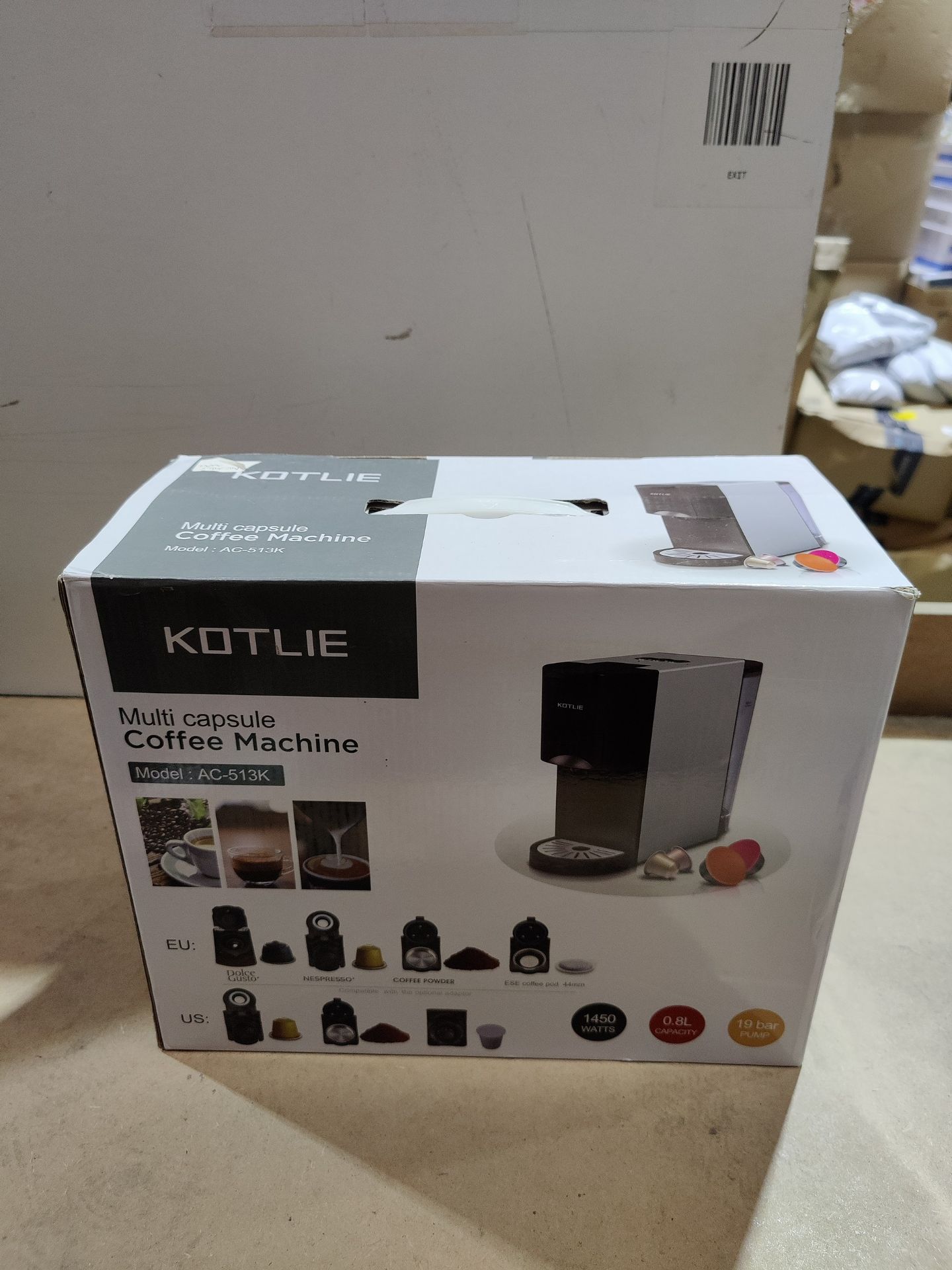 RRP £111.65 KOTLIE Espresso Coffee Machine - Image 2 of 2