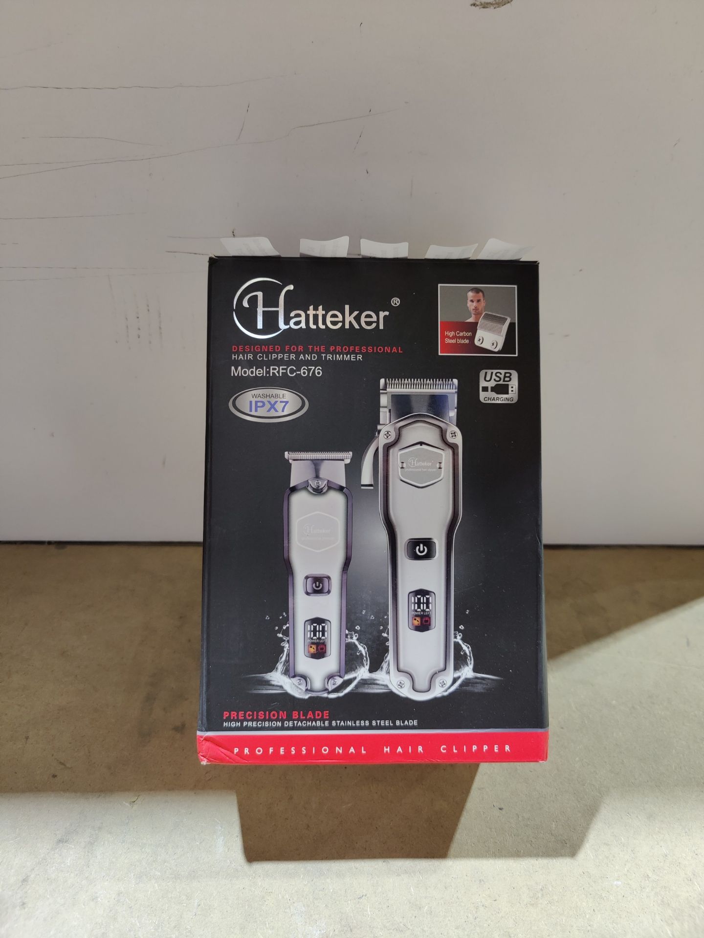 RRP £45.65 Hatteker Hair Clipper & Trimmer Set for Men IPX7 Waterproof - Image 2 of 2