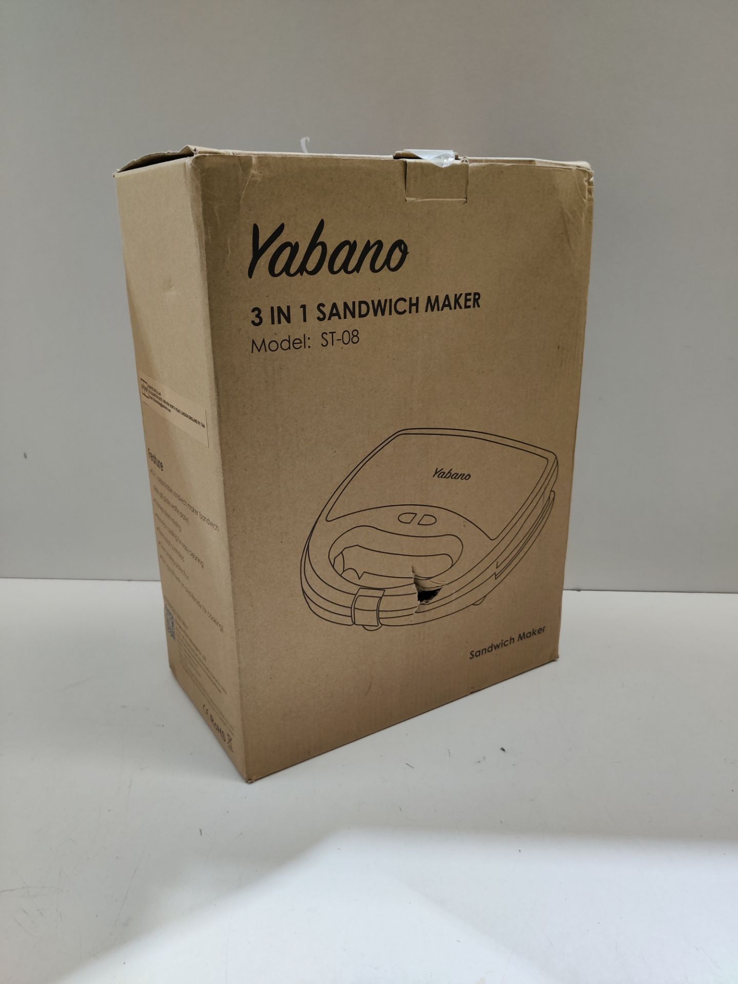 RRP £34.21 Yabano Sandwiches Toaster 3 in 1 Toastie Makers Waffle - Image 2 of 2