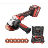 RRP £58.21 TEENO Cordless Angle Grinder 21V