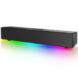 RRP £26.70 wowspeed Stereo Soundbar with RGB