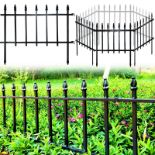 RRP £57.07 Thealyn Metal Decorative Garden Fence 57cm Wide x 45cm High (5 Panels