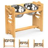 RRP £54.79 Vantic Raised Dog Bowl - Adjustable Dog Bowls on Stands