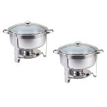 RRP £53.05 Vinod Stainless Steel Round Chafing Dish Food Warmer