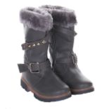 RRP £14.82 Girls Kids Winter Boot Comfortable Faux Fur Lined Calf