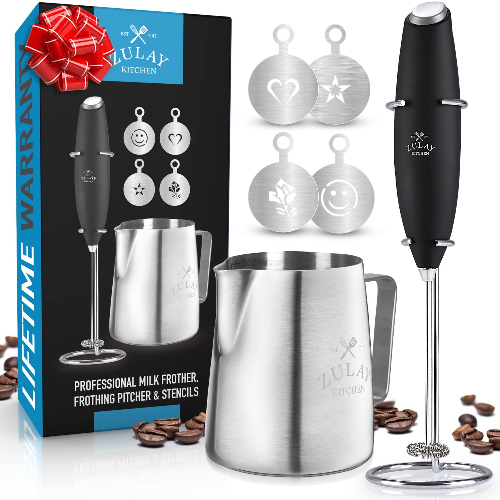RRP £24.73 Zulay Milk Frother Complete Set