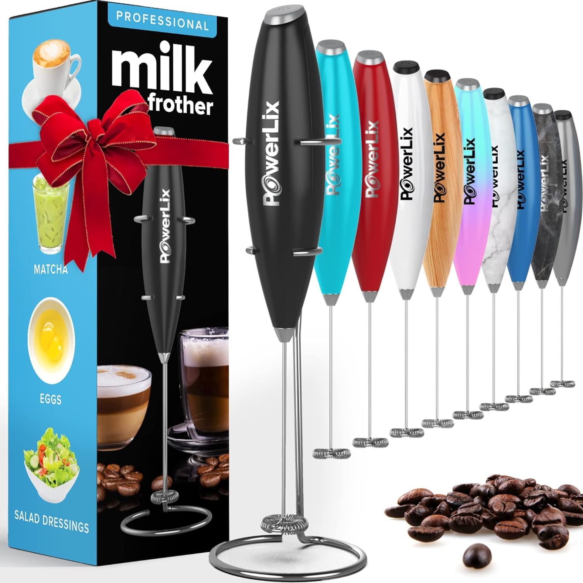 RRP £9.25 PowerLix Milk Frother Handheld Whisk