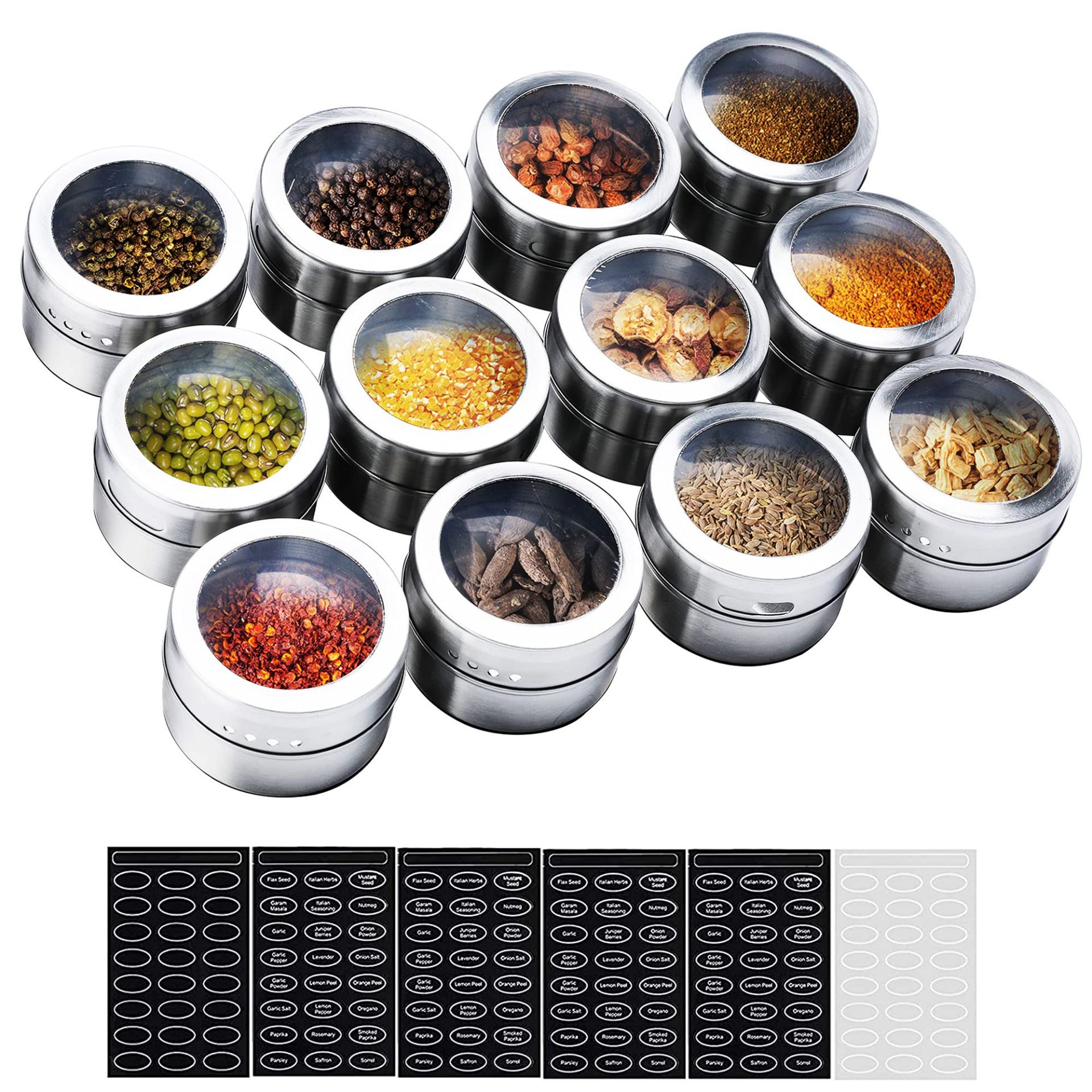 RRP £18.59 SZILBZ Spice Jars 12 Set