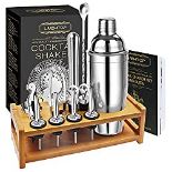 RRP £27.39 LIVEHITOP Cocktail Shaker Kit with Stand
