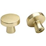 RRP £29.04 LONTAN 10 Pack Brass Cabinet Knobs Gold Drawer Knobs