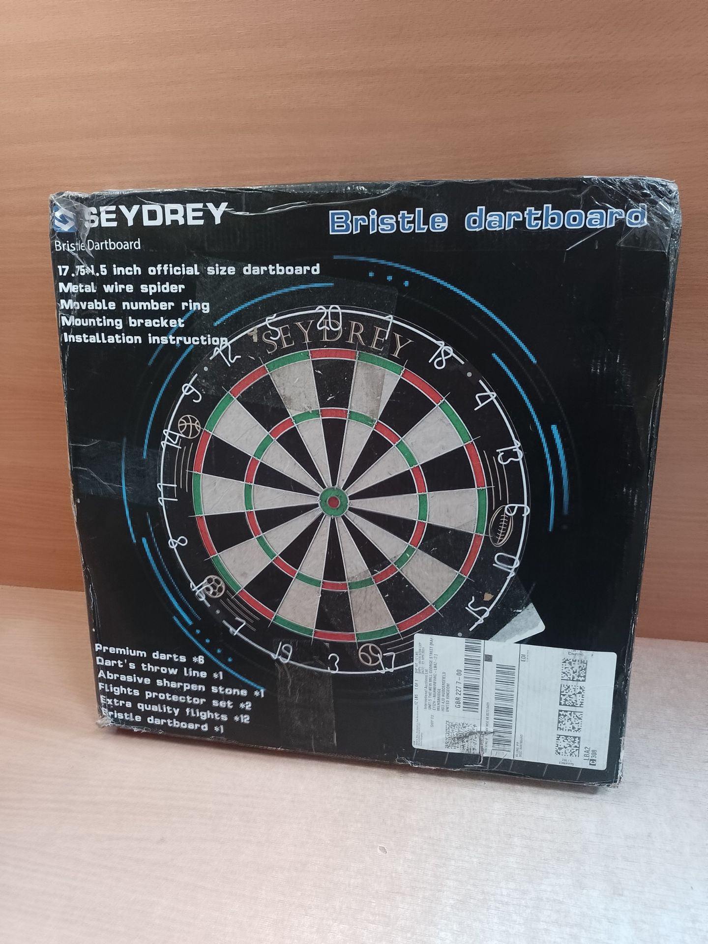 RRP £53.11 Dart Board Set Steel Dart Board Dartboard Set with - Image 2 of 2