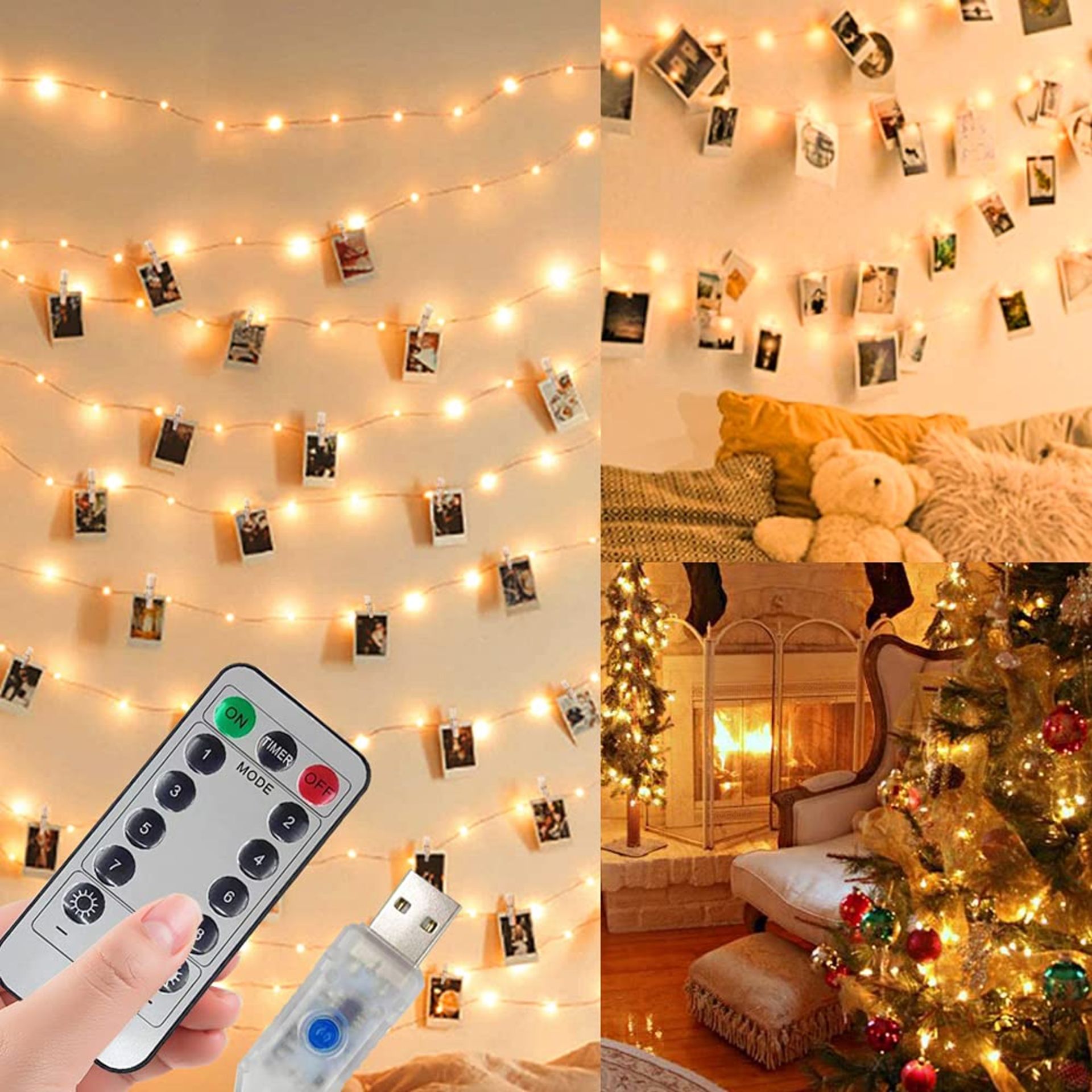 RRP £11.70 Photo Clip String Lights