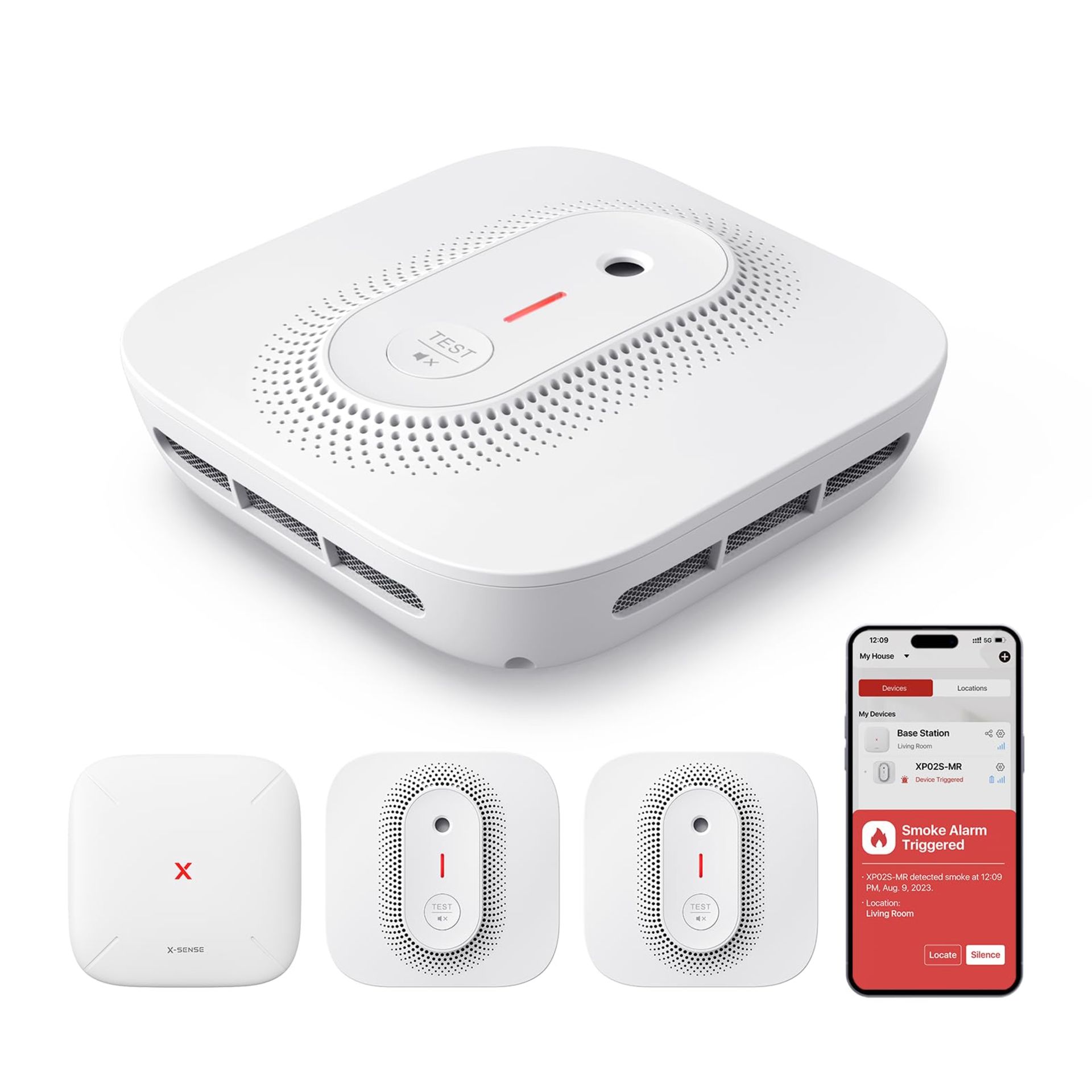 RRP £19.40 X-Sense Wi-Fi Smoke Alarm for Home
