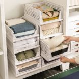 RRP £34.24 HOTOOLME Set of 3 Stackable Wardrobe Storage Box