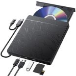 RRP £26.25 Labtec External CD DVD Drive for laptop Windows 11 10