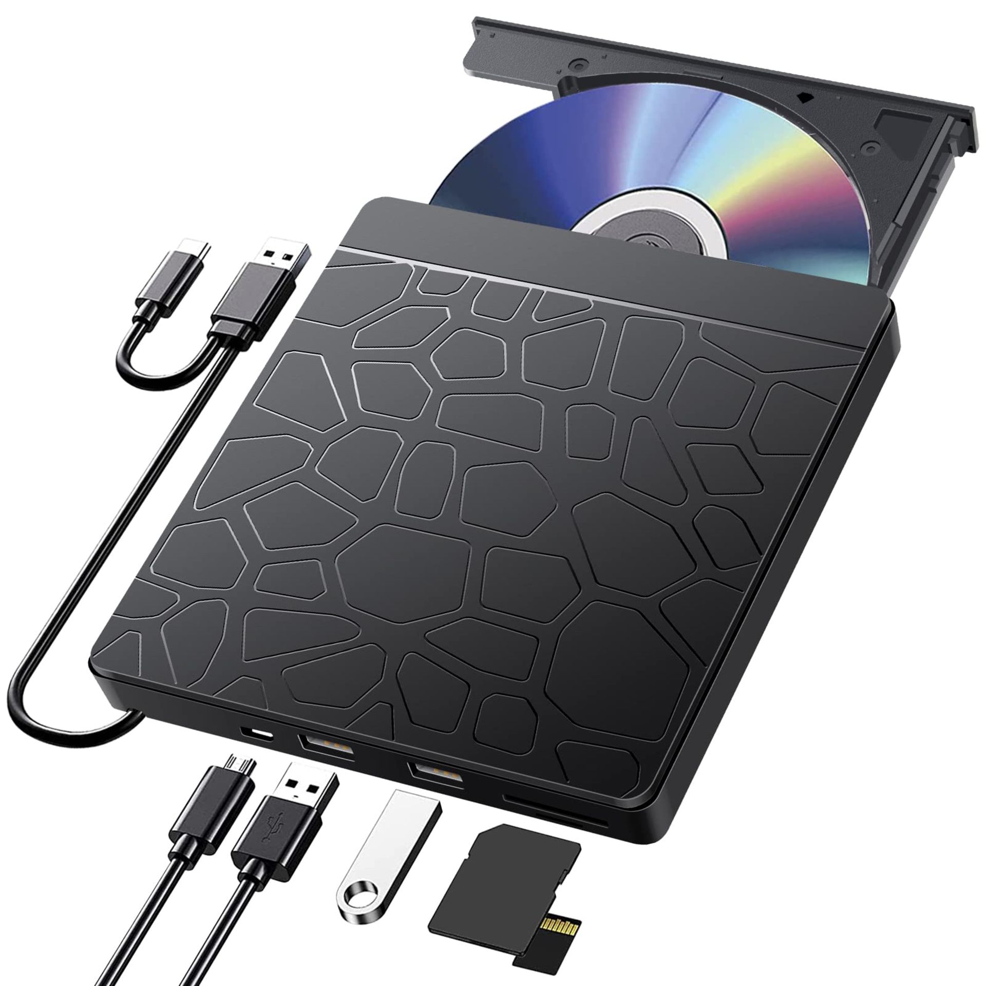 RRP £26.25 Labtec External CD DVD Drive for laptop Windows 11 10