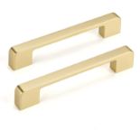 RRP £34.24 LONTAN 10 Pack Gold Cupboards Handles 128mm Cabinet