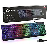 RRP £22.81 KLIM Chroma Gaming Keyboard UK Layout + Slim