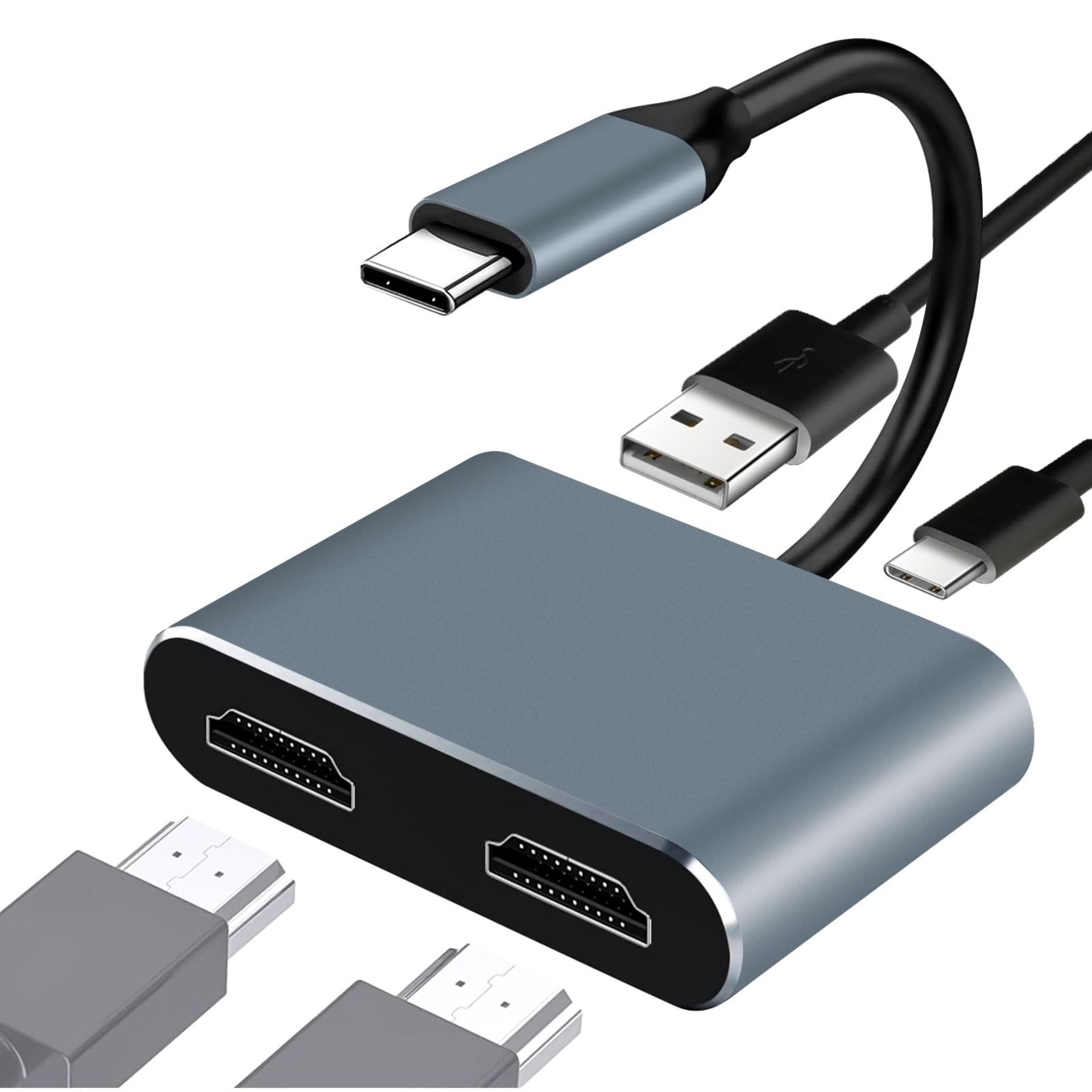 RRP £19.40 RUIZHI USB C to Dual HDMI Adapter