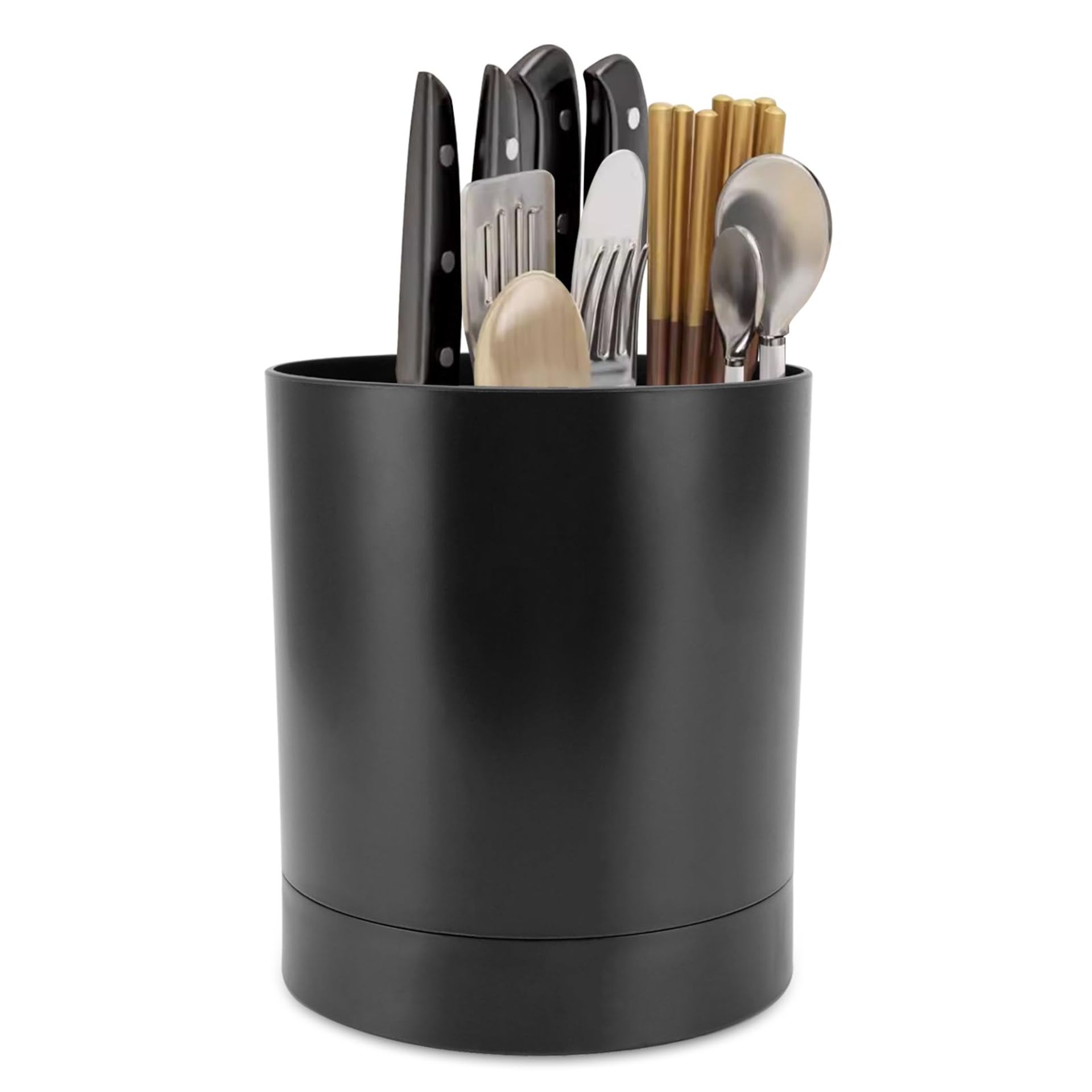 RRP £18.25 360 Rotating Black Utensil Holder Caddy