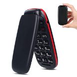 RRP £26.56 CHAKEYAKE 2G Flip Phone Unlocked Basic Phones with