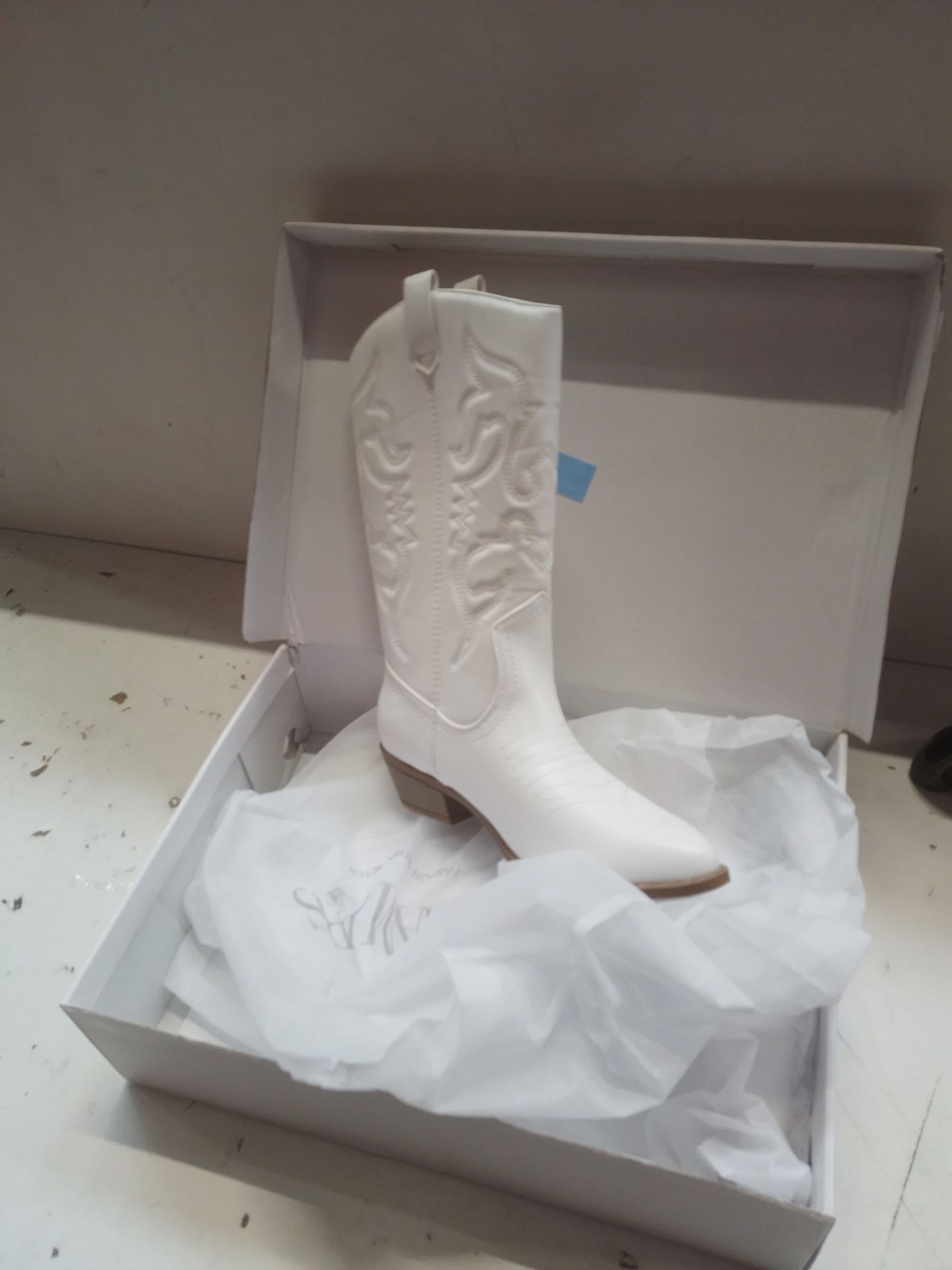 RRP £45.65 DREAM PAIRS Women's Cowboy Boots Pull On Cowgirl Boots - Image 2 of 2