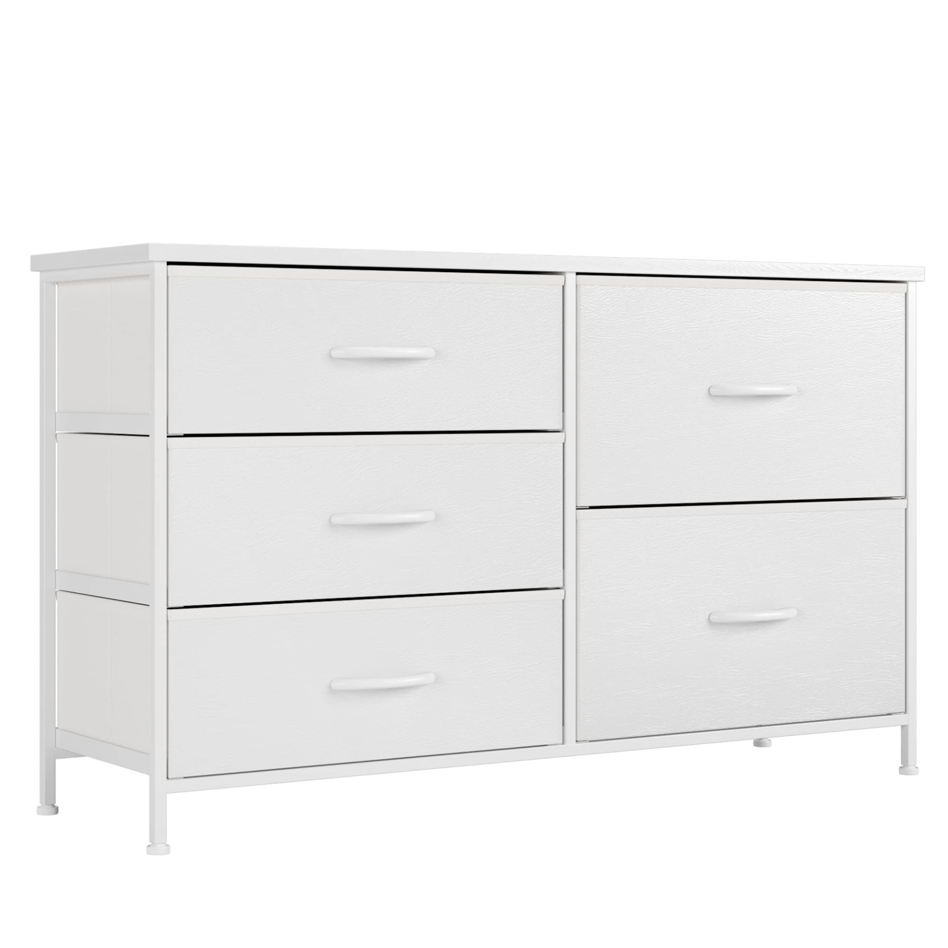 RRP £79.90 Nicehill White Dresser for Bedroom with 5 Drawers