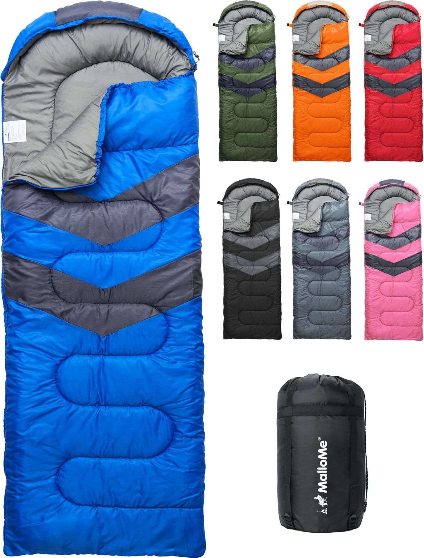 RRP £29.02 MalloMe Sleeping Bags for Adults & Kids Sleeping Bag 3-4 Season