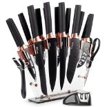 RRP £45.65 nuovva Professional Kitchen Knife Set with Block