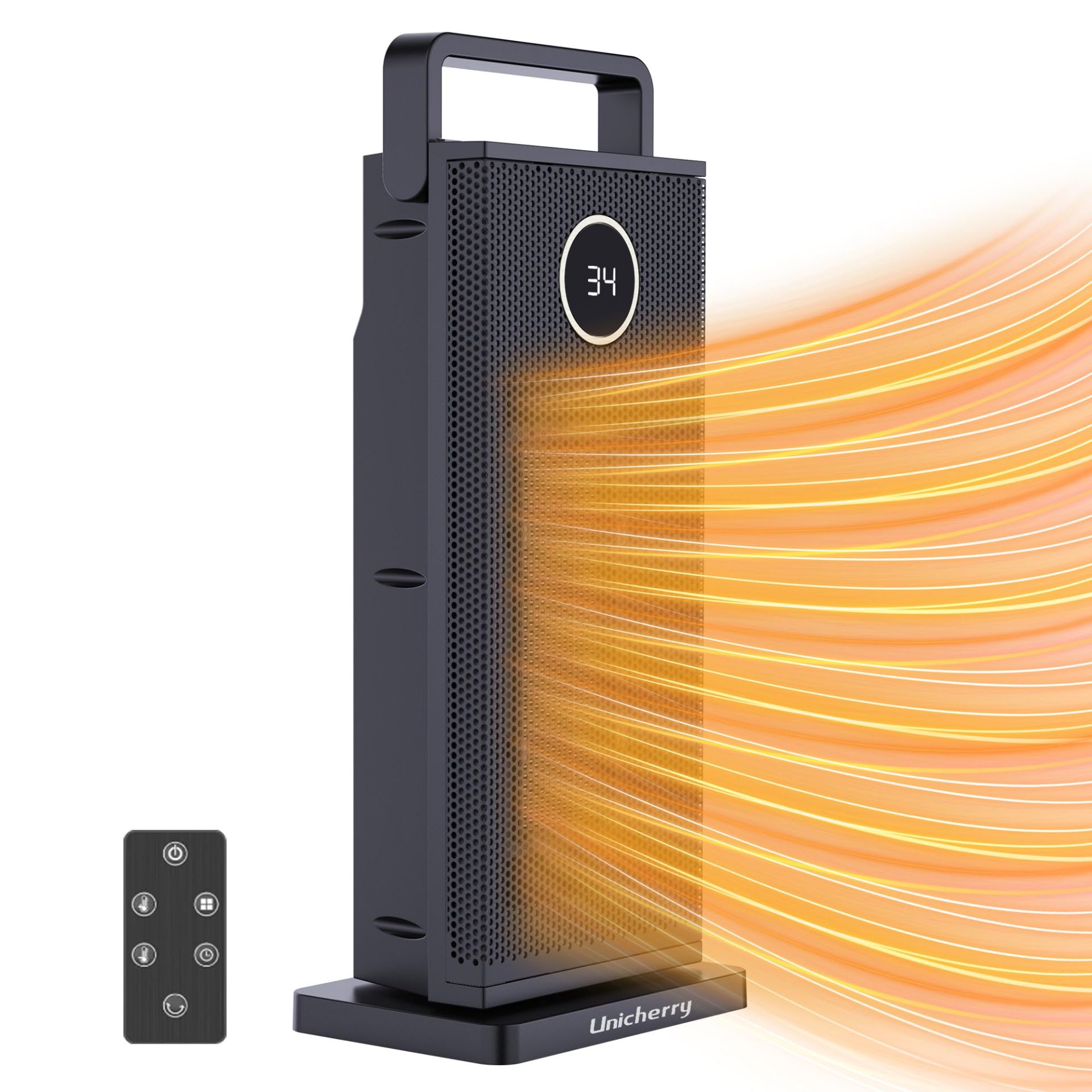 RRP £57.06 UNICHERRY 2000W Electric Heater for Home | Small Room Heater with Smart Timer