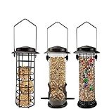 RRP £19.34 Urban Deco Metal Bird Feeders Hanging Station Fat Ball