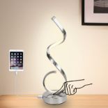 RRP £56.96 LED Touch Control Table Light USB Charge Bedside Lamp