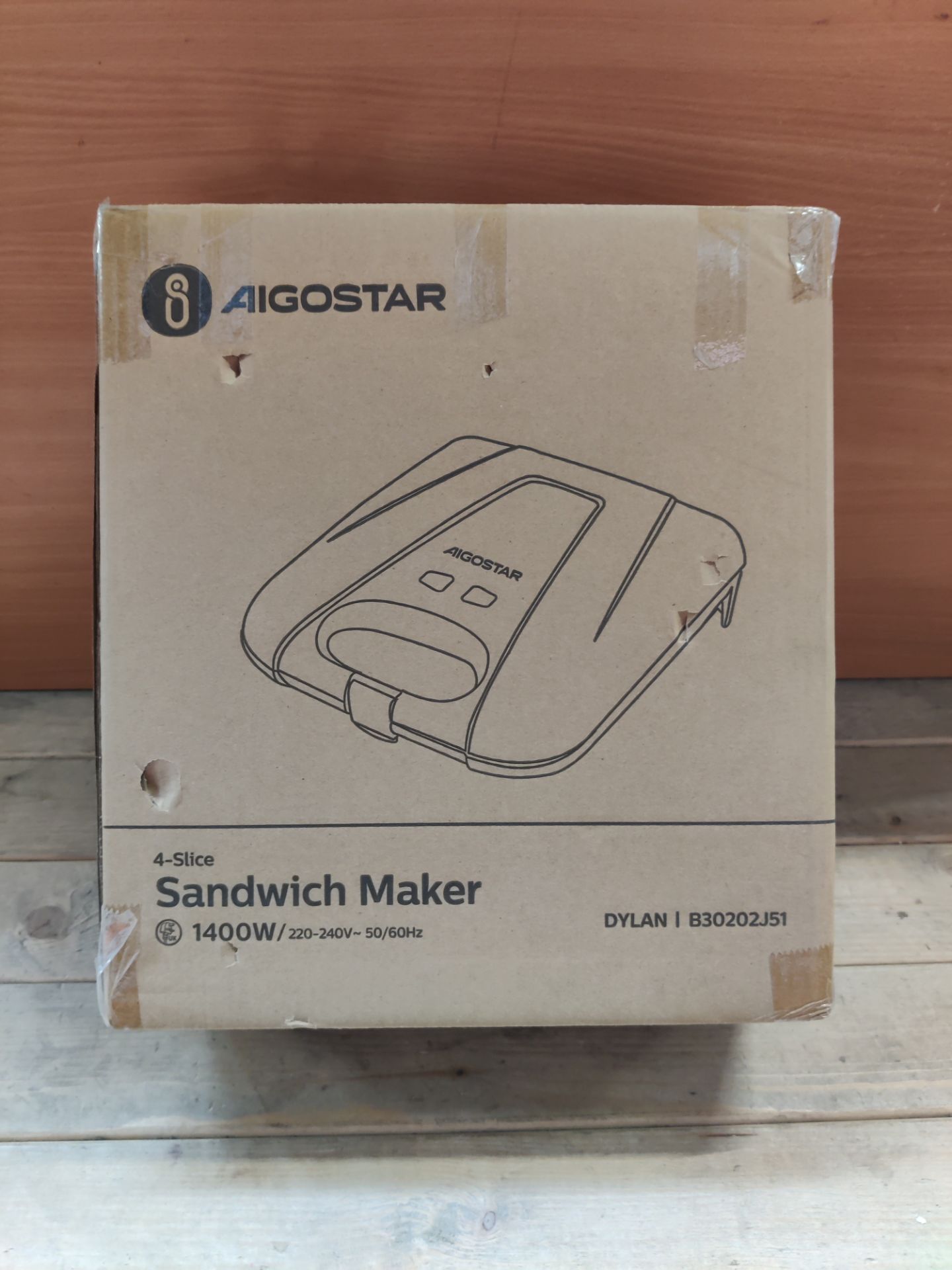 RRP £34.24 Aigostar Sandwich Toaster - Image 2 of 2