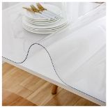 RRP £31.95 Table Protector Clear PVC Wipeable Table Cover Cloth
