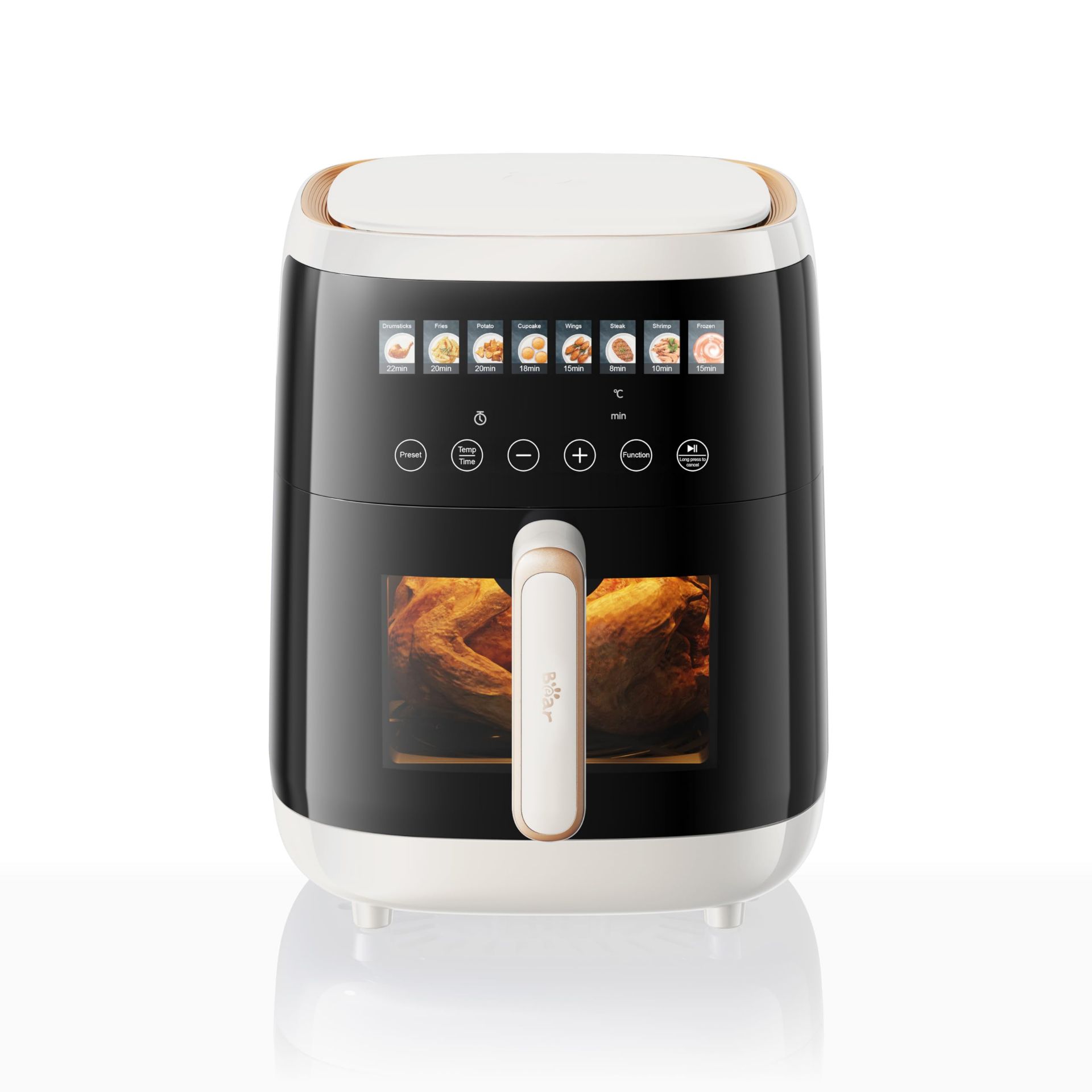 RRP £45.65 Bear 5L 8 Menu Smart Air Fryer with Visible Cooking Window