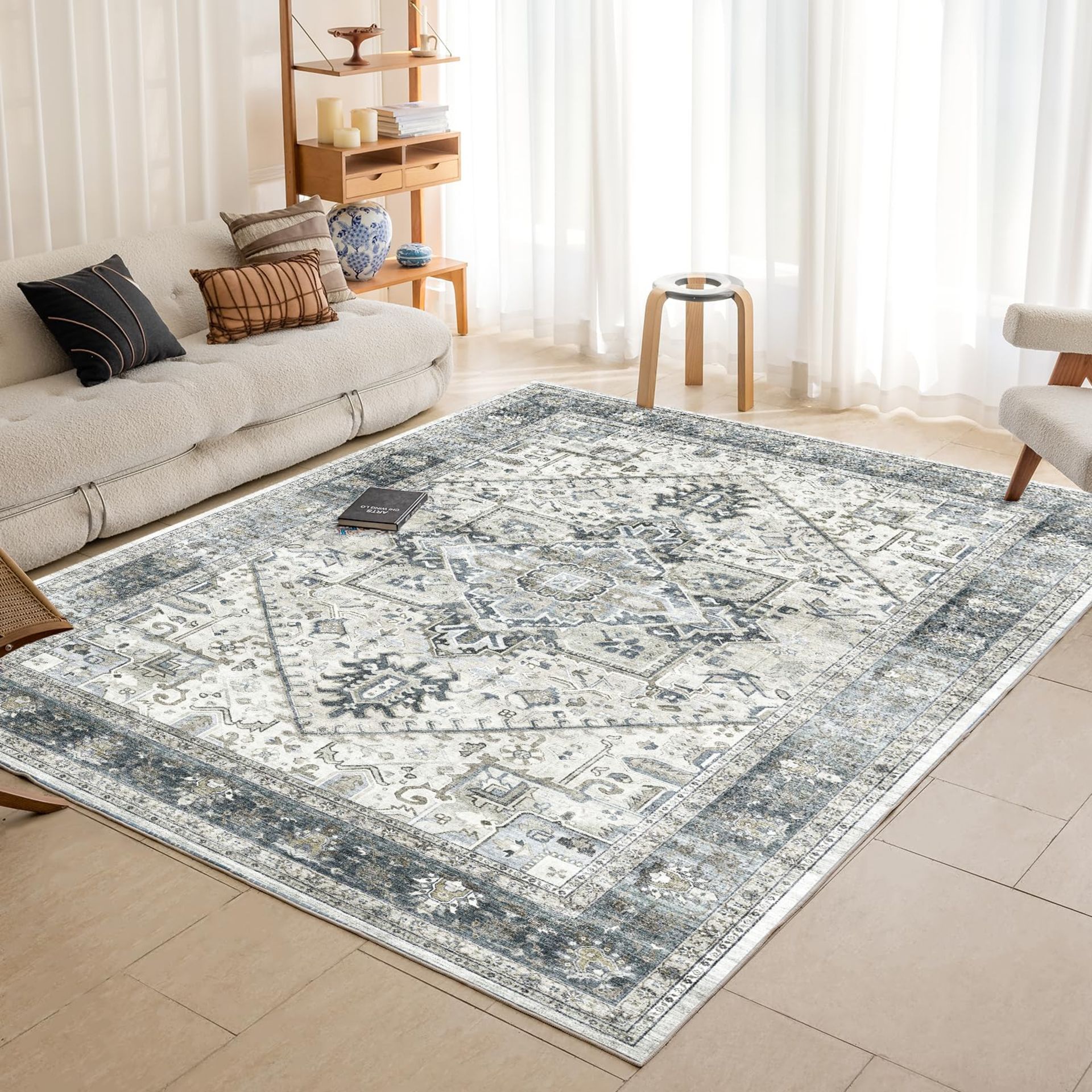 RRP £58.17 OMERAI Machine Washable Rug Area Rugs Living Room Boho