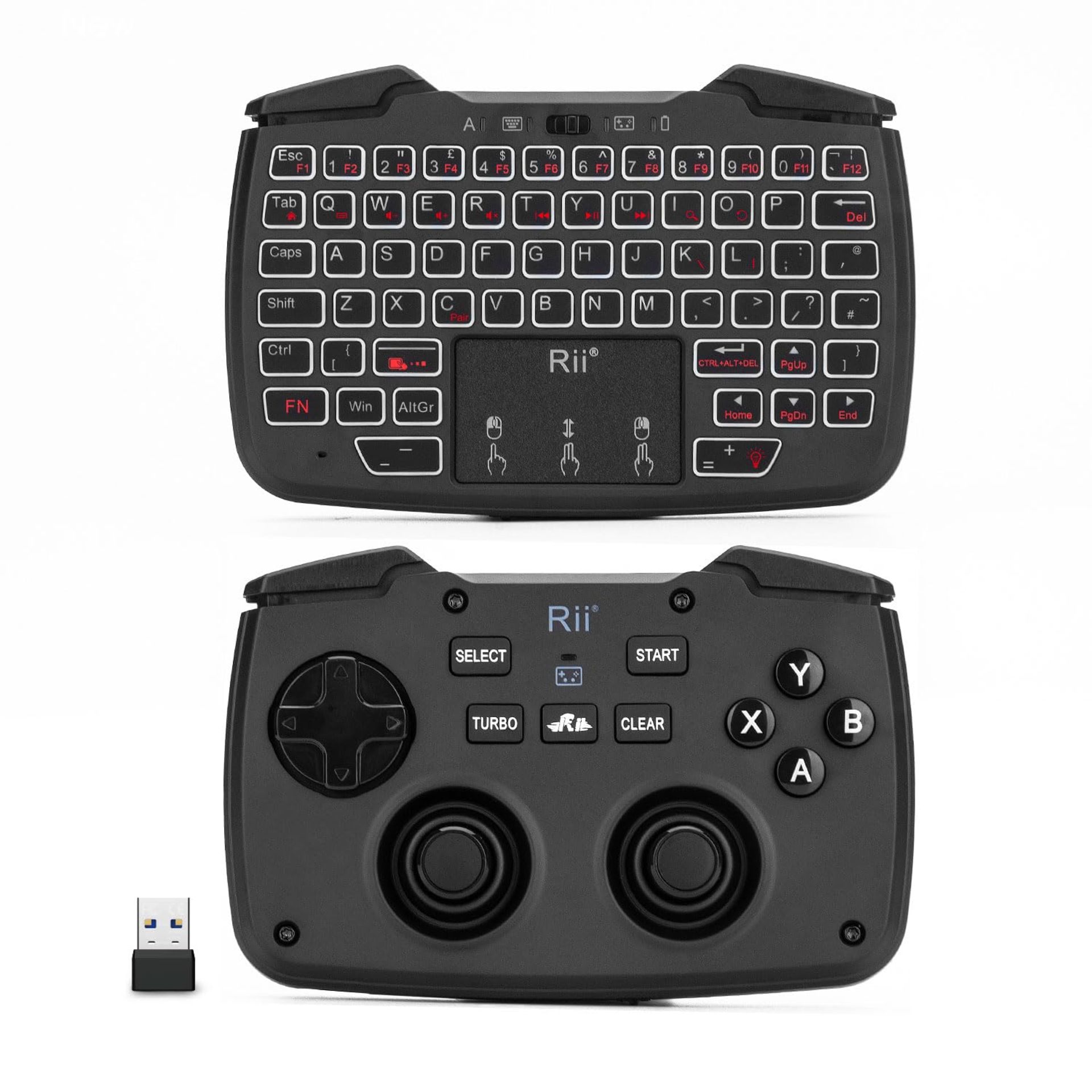 RRP £33.10 Rii RK707 Mini Keyboard and Mouse Combo with Trackpad