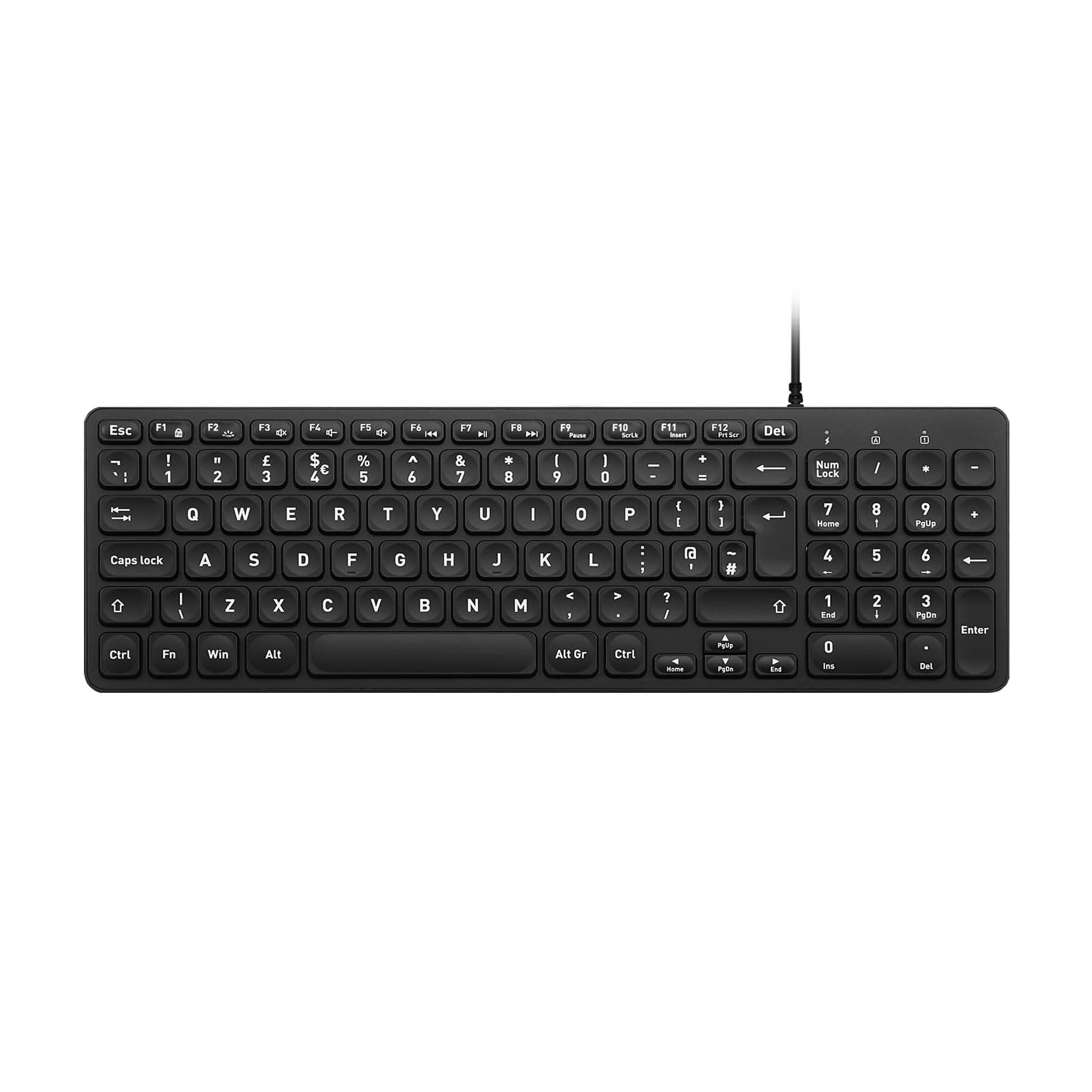 RRP £25.00 Perixx PERIBOARD-333B Wired Backlit USB Keyboard- X Type Scissor Keys - Compact