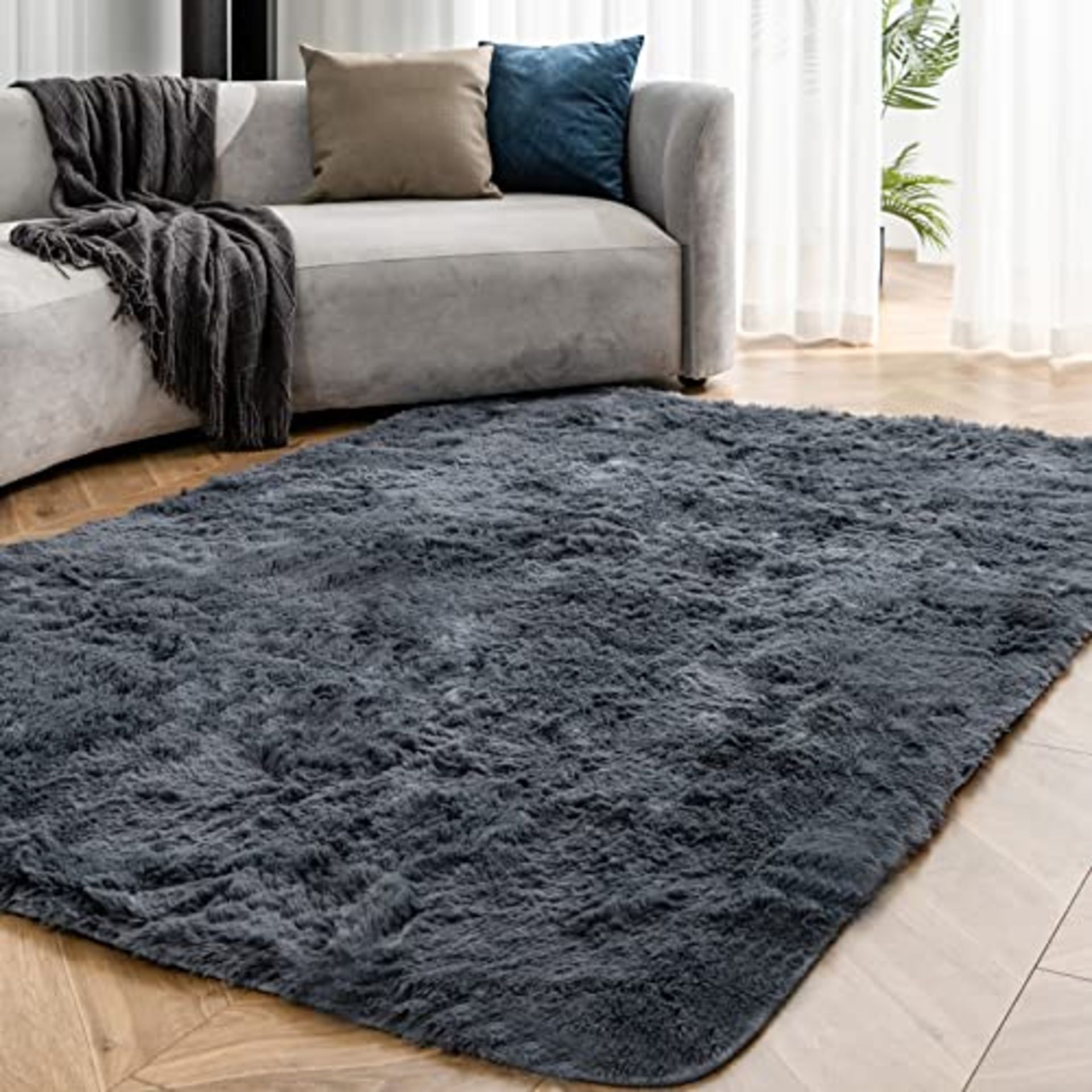 RRP £47.66 OMERAI Fluffy Area Rug Living Room Rugs Bedroom Shaggy