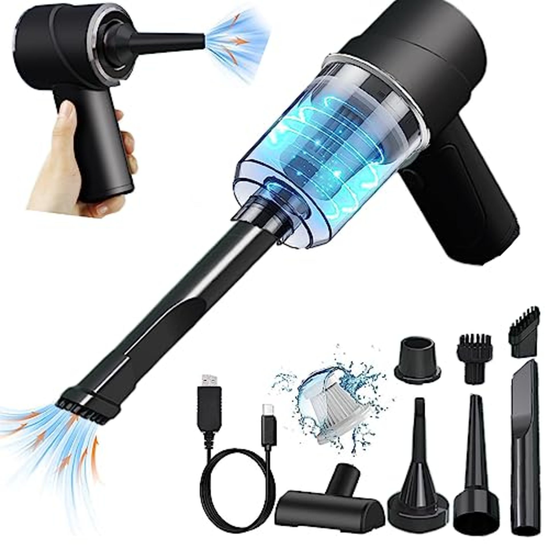 RRP £20.51 Handheld Vacuum Cordless 6000PA Powerful Car Vacuum