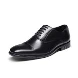 RRP £41.09 Bruno Marc Men's DP06 Black Cap Toe Oxford Dress Shoes Size 10 US/ 9 UK